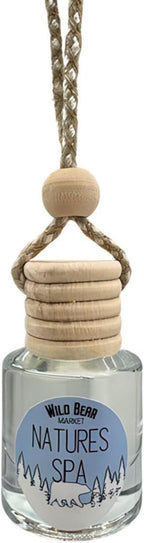 Natures Spa Hanging Car Air Freshener Diffuser, Long Lasting Natural Fragrance Oil Car Freshener, Glass Bottle, Auto Air Deodorizer, Made in USA Toxin Free