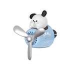 Car fragrance diffuser pilot car air outlet fragrance diffuser cartoon rotating fan leaf car perfume cute cartoon shape car perfume air freshener with 2 fragrances (dog)