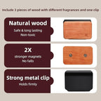 2025 Newly Car Air Freshener - Wood Boxed Car Air Freshener – Long-Lasting Fragrance for 90+ Days – Wooden Car Diffuser （Amber Vanilla Scent）