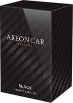 AREON Car Perfume 3.38 Fl Oz. (100ml) Glass Bottle Cologne Air Freshener, Black