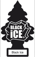 Little Trees Car Air Freshener | Hanging Paper Tree for Home or Car | Black Ice | 3 Pack
