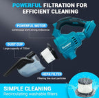 Cordless Vacuum Cleaner for Makita 18V Battery, Handheld Vacuum Cleaner for Home Car Hardwood Floor Carpet, Portable Shop Vacuum with Washable HEPA Filter(Tool Only)