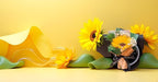 Fresh Flowers Mini Dried Flowers Bouquet for Car Air Vent Clips, Car Air Outlet Perfume Decoration, Air Fresheners Interior Accessories,Automotive Air Fresheners (yellow, Random fragrance)
