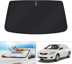 KUST Windshield Sun Shade for 2007-2009 2010 2011 Toyota Camry Custom Fit Sun Shield Screen Accessories Foldable Sun Visor Protector Block UV Rays