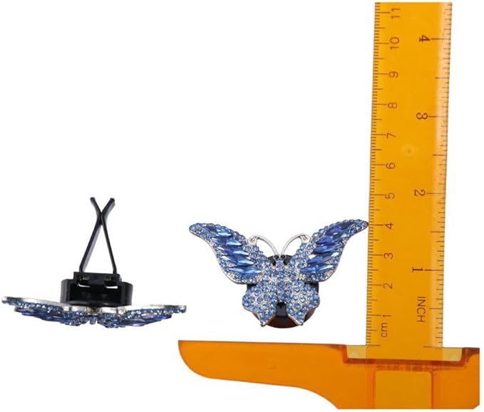 BYOBYO 2 Packs Blue Butterfly Vent Clips, Bling Interior Decor, Air Freshener, Cute Car Accessories for Girls Women, Gifts