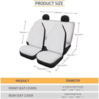 KEIAHUAN Purple Rose Hummingbird Car Seat Covers Full Set Car Front/Rear Seat Cover Universal Size Fit for Truck SUV Sedan Van for Women