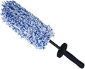 Car Wheel Cleaner Brush, Soft Microfiber Wheel Rim Cleaner, Non Scratch Car Detailing Brush, Highly Water Absorption & Removable Tire Brush, Vehicle Rim Wash Tool (Blue)