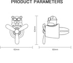 2 Pieces Car Air Fresheners, Cute Bear Pilot Car Diffuser, Propeller Air Outlet Vent Fresheners, Suitable for Automotive Interior Decoration (duck+duck)