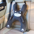 Car Pillow for Travel – Animal-Themed Car Seat Cushion with Safety Belt Protector – 4 Cute Styles: Pig, Dog, Rabbit, Panda (Dog)