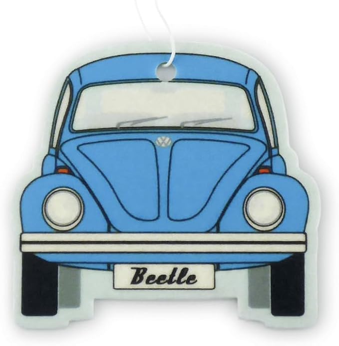 BRISA VW Collection Volkswagen Air Freshener, Room Freshener, Deodorizer for Cars Beetle Motif (Set of 2) (Blue, Fresh)