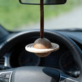 Planet Wood Hanging Car Diffuser - Black Walnut Car Air Freshener & Home Decor Hanging Pendant Ornament, Natural Essential Oil Aromatherapy Diffuser for Car, Home, Office (No Oil Included)