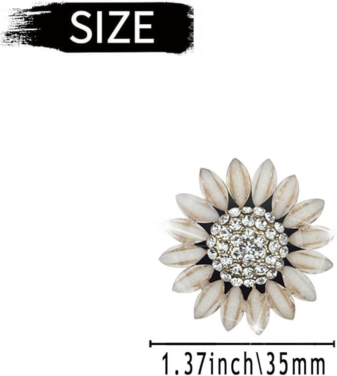 Sunflower Air Vent Clips Car Accessories Bling Sunflower Air Freshener Outlet Clips for Women Car Interior Decorations Cute Flowers Cars Clips Air Fresheners Interior Accessories (2, Beige)