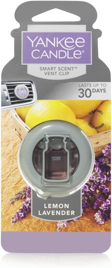 Yankee Candle Smart Scent Auto Vent Clip Car Air Freshener, Lemon Lavender (Pack of 6)