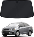 KUST Windshield Sun Shade for 2012–2018 2019 2020 Chevrolet/Chevy Sonic Window Accessories Shade Sun Visor Cover Foldable Block UV Rays
