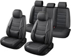 Car Seat Covers Custom Fit for Chevrolet/Chevy Volt 2010-2019, Premium Faux Leather Waterproof Car Seat Protectors with Lumbar Support, Breathable Anti-Slip Easy to Install(Black,Full Set)