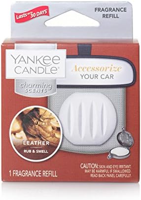 Yankee Candle Charming Scents Car Air Freshener Refill, Leather