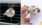 2 Pcs Embroidery Fragrance Butterfly Decoration, Butterfly Car Vent Clips, Embroidery Fragrance Butterfly Car Air Freshener Clip Charm Car Inter Decor Cute Car Accessories for Women Girls-White