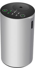 Waterless Essential Oil Diffuser, 7 Colors LED Light, Battery Powered Mini Scent Air Machine, Aromatherapy Mist Diffuser for Home Room Car Office (Silver)