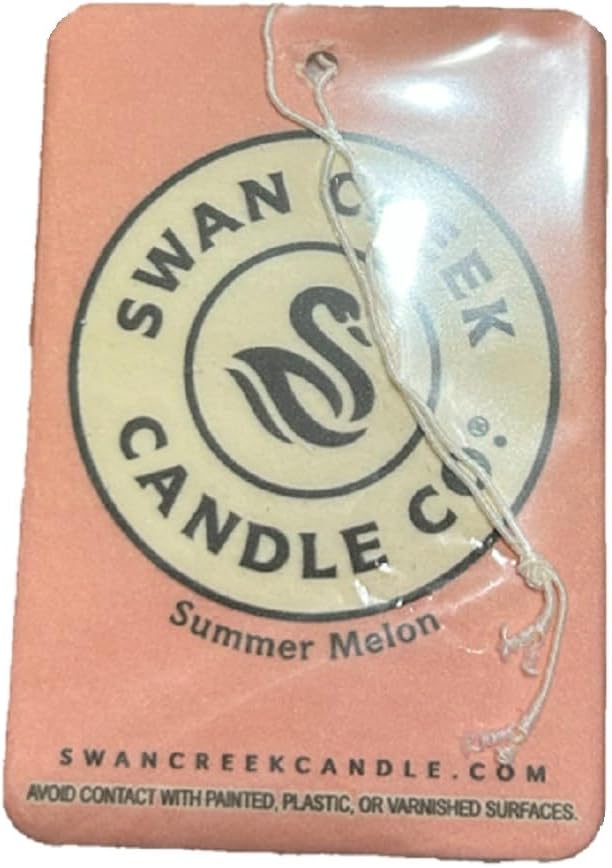 Swan Creek Candle Co. Summer Melon Hanging Car Air Freshener 04138 Pack of 3, Black