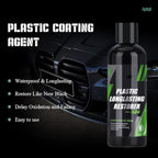 Plastic Longlasting Restorer for Car, Black Plastic Car Trim Restorer (2 PCS)