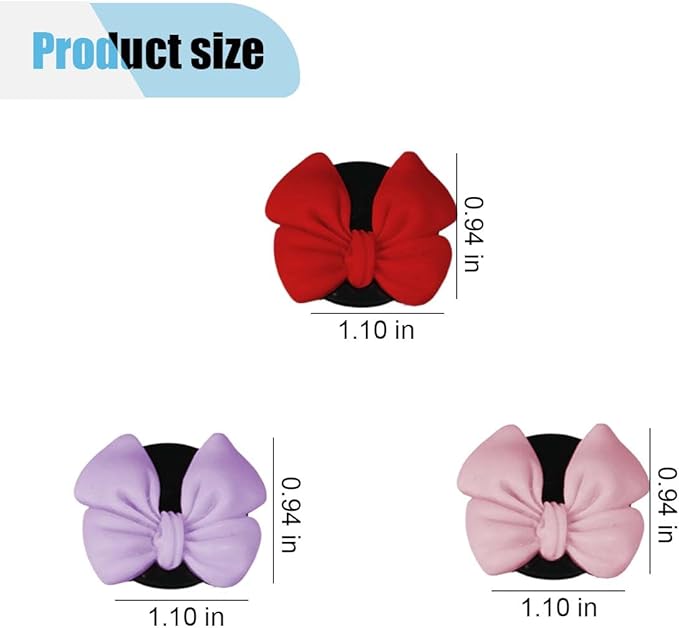 6PCS Bow Car Air Freshener Clips, Cute Air Conditioning Vent Clip, Aesthetic Car Interior Decoration Accessories, Automotive Dashboard Air Vent Trim Clip for Women Girl (Colorful 1)