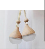 3 Pcs Hanging Car Air Freshener Diffuser Bottles – 6ml Refillable Essential Oil Aromatherapy Perfume Pendant, Clear Empty Glass with Wooden Cap & String for Vehicle Decoration