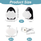 OLYCRAFT 5Pcs Car Air Vent Clips White Cloud Air Vent Clips with 1pc Self Adhesive Car Perfume Clip Airs Vents Clips for Women Cars Airs Vents Accessory