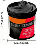 Car Interior Plastic Restorer Black, 5.3 Oz Car Trim Restorer with Sponge Applicator, Long-Lasting Waterproof Formula to Restore Faded Plastic & Rubber for Automotive