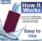 FRIO Cooling Wallet - Insulin Cooler for 45+ Hours of Stress Free On The Go - Burgundy - Individual