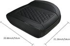 GIANT PANDA 2pcs Front Car Seat Covers Bottom Seat Covers, PU Leather Driver Car Seat Protectors Fits 95% of Vehicles, Wrapping Around The Bottom (Black)