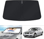 KUST Windshield Sun Shade for 2006-2009 2010 2011 BMW 3 Series Sedan Accessories Sunshade Window Sun Visor Protector Foldable Block UV Rays