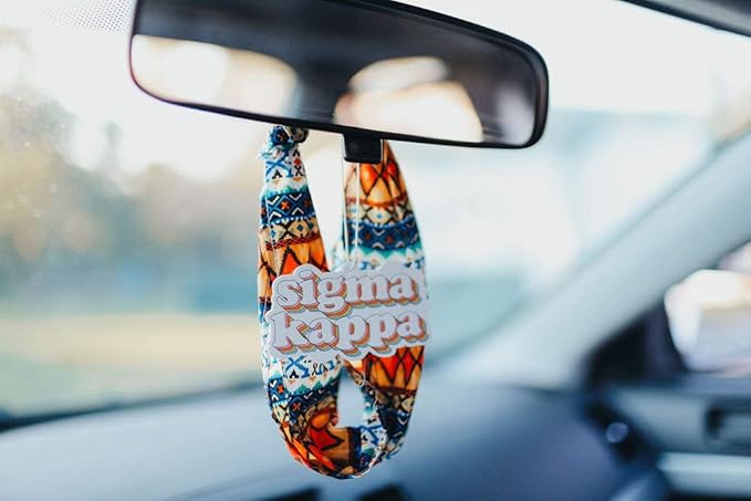 Sorority Shop Sigma Kappa Retro Air Freshener - SK Bubblegum Scented Air Freshener – Sorority Retro Design Air Freshener for Car or Dorm– Sorority Gift, Charm Paraphernalia