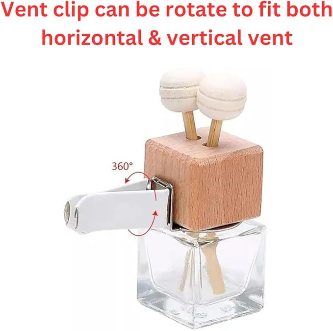 Ice Air Freshener | Cool Ice Scent for Women & Men | Long Lasting Fragrance | Car Vent Clip Diffuser (2 Pack), Clear