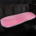 OGLAND Fluffy Genuine Australia Sheepskin Car Seat Cover for Auto Interior Accessories with Soft Fuzzy Wool Eco-Friendly Natural Fur Non-Slip (Pink, Back)