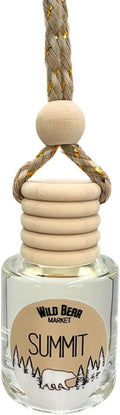 Summit Hanging Car Air Freshener Diffuser, Long Lasting Natural Fragrance Oil Car Freshener, Glass Bottle, Auto Air Deodorizer, Made in USA Toxin Free