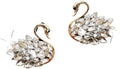 Katutude 2 Pcs Crystal Swan Car Air Vent Clips with Fragrance Tablets, Car Diffuser Air Freshener Vent Clips Air Conditioner Outlet Clip Charm Bling Car Interior Decoration, White