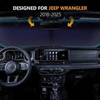Upgraded Sunshade, Improved UV Protection Fabric, Foldable Front Sun Shade, Custom Accessories for 2018-2025 Jeep Wrangler