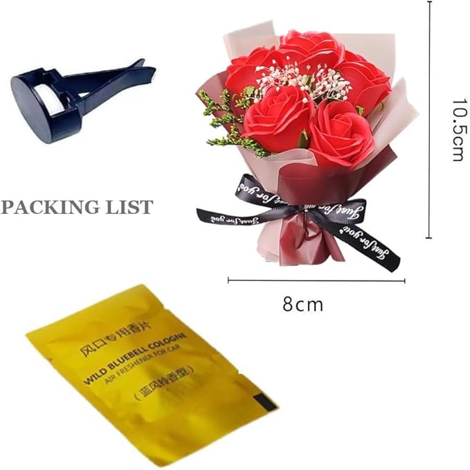 Car Flower Bouquet Air Freshener Vent Clips Mini Bouquet Dried Flower For Car and Household Decoration Car Vent Clip Auto Interior Accessories