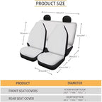 KEIAHUAN Blue Wolf Print Car Seat Covers for Men Automotive Front and Rear Split Bench Seat Cover Set Washable Breathable Universal Fits Most Vehicle Truck,SUV