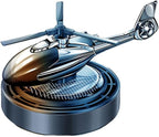 Solar Car Air Freshener, Helicopter Solar Energy Rotating Aromatherapy Aroma Diffuser Long Lasting Fragrance Perfume Car Accessories Cars Interior Decoration Ornament (Silver/Red/Black)