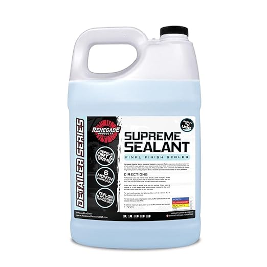 Renegade Products Supreme Sealant - High Gloss Paint Sealant & Final Finish Sealer | Repels Dirt & Grime with Teflon Technology | 6-Month Protection, Deep Shine & UV Resistance (1 Gallon)