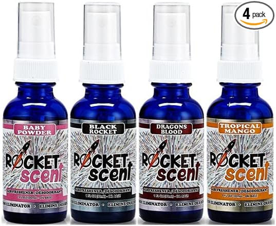 Rocket Scent - Oil Air Fresheners + Odor & Smoke Eliminator + Home, Car, Office, Bathroom Deodorizer (Adventurous Scents)