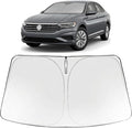 Proadsy Windshield Sun Shade for Jetta 2019-2026 Foldable Front Sunshade Protector Sun Visor Blocks UV Rays Keep Car Cooler Accessories