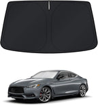KUST Windshield Sun Shade for Infiniti Q60 Coupe 2017-2022 Window Accessories Sunshade Sun Protector Foldable Block UV Rays Keep Car Cooler
