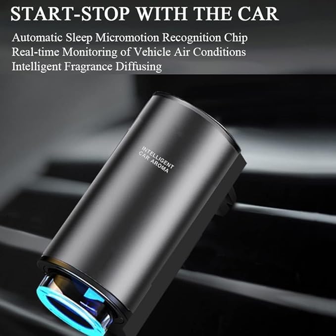 Smart Car Air Freshener Diffuser, Aromatizante para Carro Inteligente Intelligent Car Aroma (Lemon/3pcs Oils)