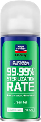 Glodway Whole Car Air Refresher,Odor Eliminator Remover Spray For Car,Green Tea Strong Freshener With Odour Eliminator Technology,Long-Lasting Scent,6 Ounce(Pack of 1)