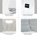 Ergonomic Lumbar Support Cushion, Silver, 460mm x 440mm x 340mm, Large, for Office Chairs & Car Seats, Posture Correction, Pregnancy Comfort,110-300 lbs Capacity