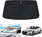 KUST Windshield Sun Shade for 2019-2025 2026 Nissan Altima Accessories, Custom Fit Car Front Sun Visor Window Shade Protector Foldable Blocks UV Rays Keep Car Cooler