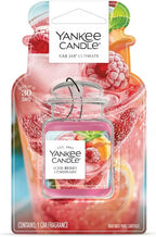 Yankee Candle Paper Car Jar, Iced Berry Lemonade, Hanging Air Freshener Odor Neutralizer for Vehicles and Small Spaces, Long Lasting Authentic Fragrance, 1 CT (Pack of 6)