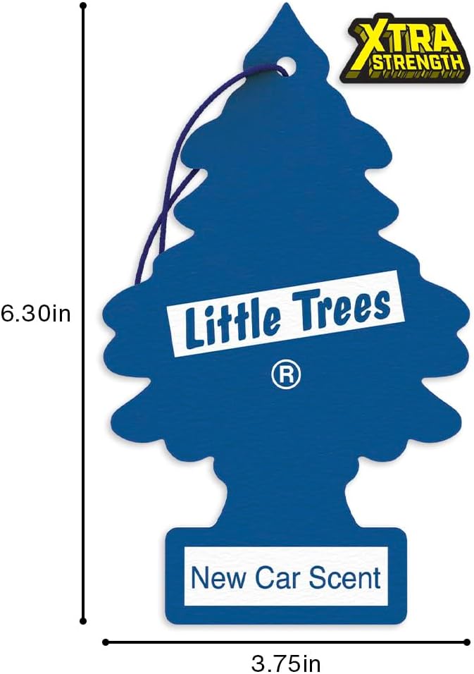LITTLE TREES Car Air Freshener | Xtra Strength Provides Long-Lasting Scent for Auto or Home | Extra Boost of Fragrance | New Car Scent, 24 Air Fresheners